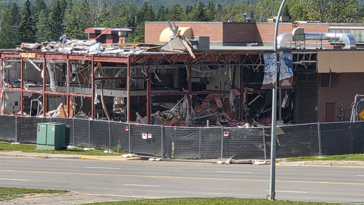 Demolition of Tumbler Ridge Secondary School is now underway