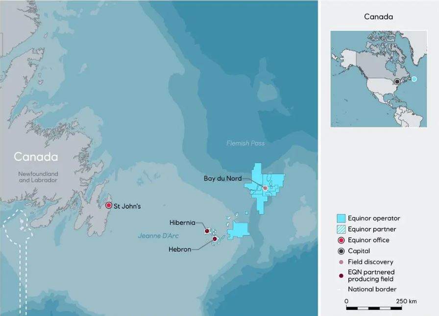 London-based BP announced earlier this year that its selling its stake in the Bay du Nord offshore oil project, located 500 km east of Newfoundland, to Norweigan-based Equinor.