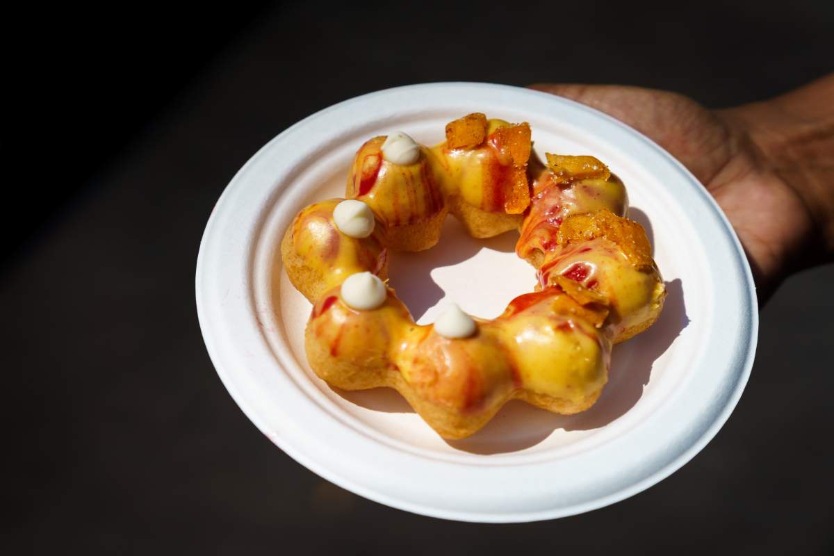 The Mango Habanero Donut from Marry Me Mochi is seen at the Canadian National Exhibition (CNE) media preview day in Toronto, on Wednesday, Aug. 19, 2026.