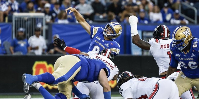Blue Bombers roll past winless Redblacks 33-21