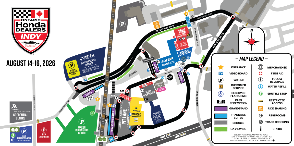 Honda Indy Markham festival map