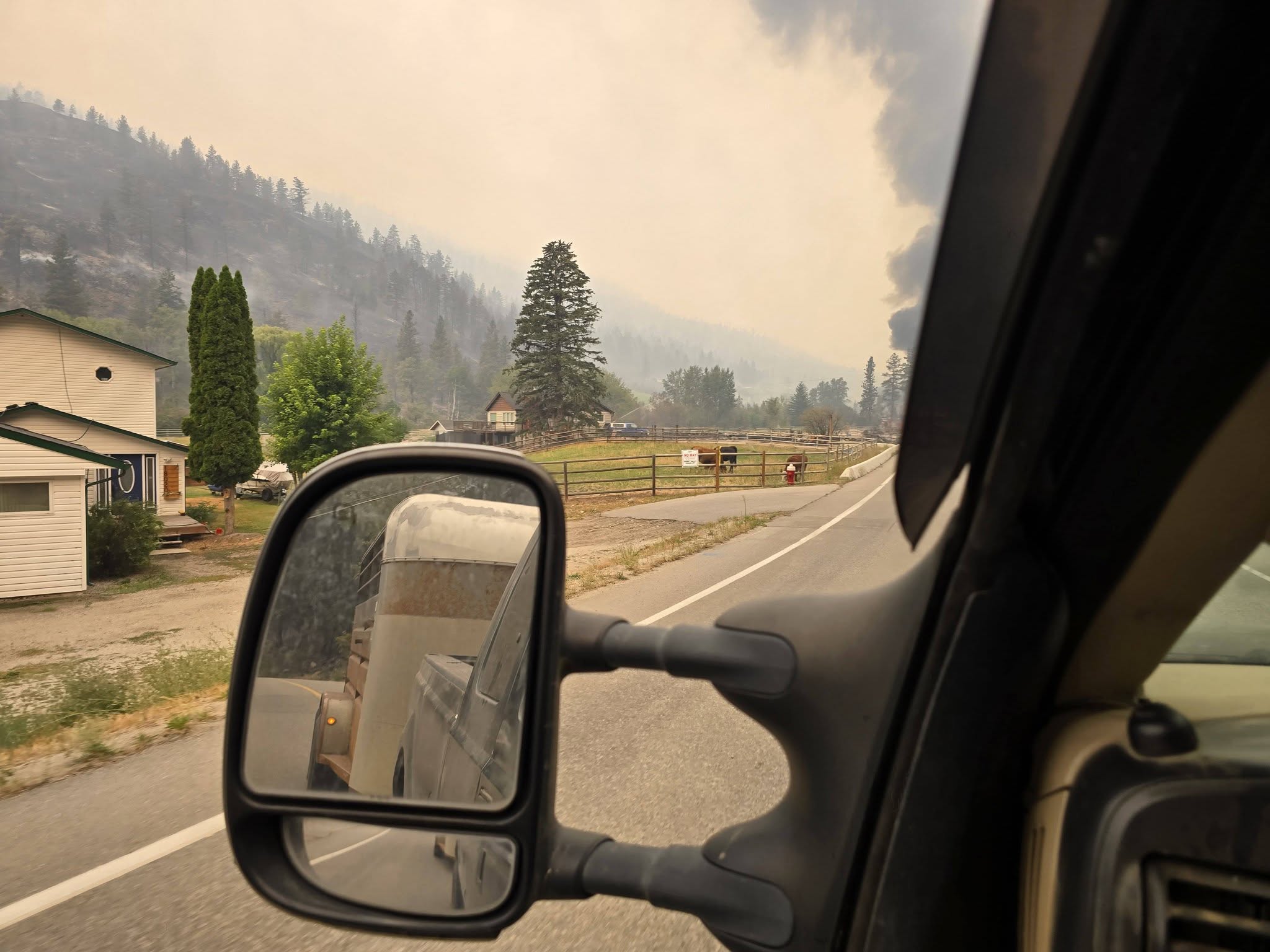 Kaz Nowlin, along with a team, rushed to help evacuate livestock from the area as the Bald Range wildfire closed in.