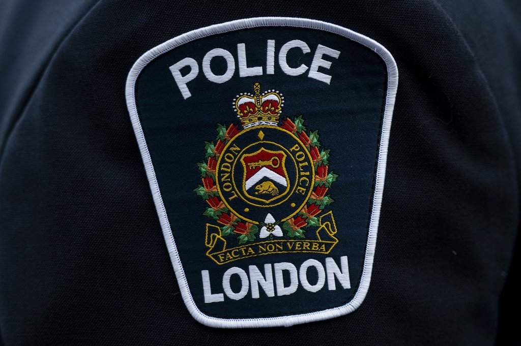 A London Police Service logo is seen in Ottawa, on Sunday, Sept. 28, 2025. THE CANADIAN PRESS/Spencer Colby.