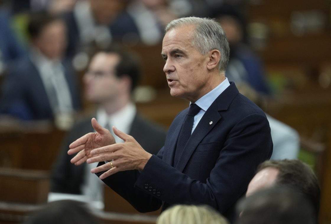 FILE - Prime Minister Mark Carney rises during Question Period on Parliament Hill in Ottawa, Thursday, Sept. 24, 2026.