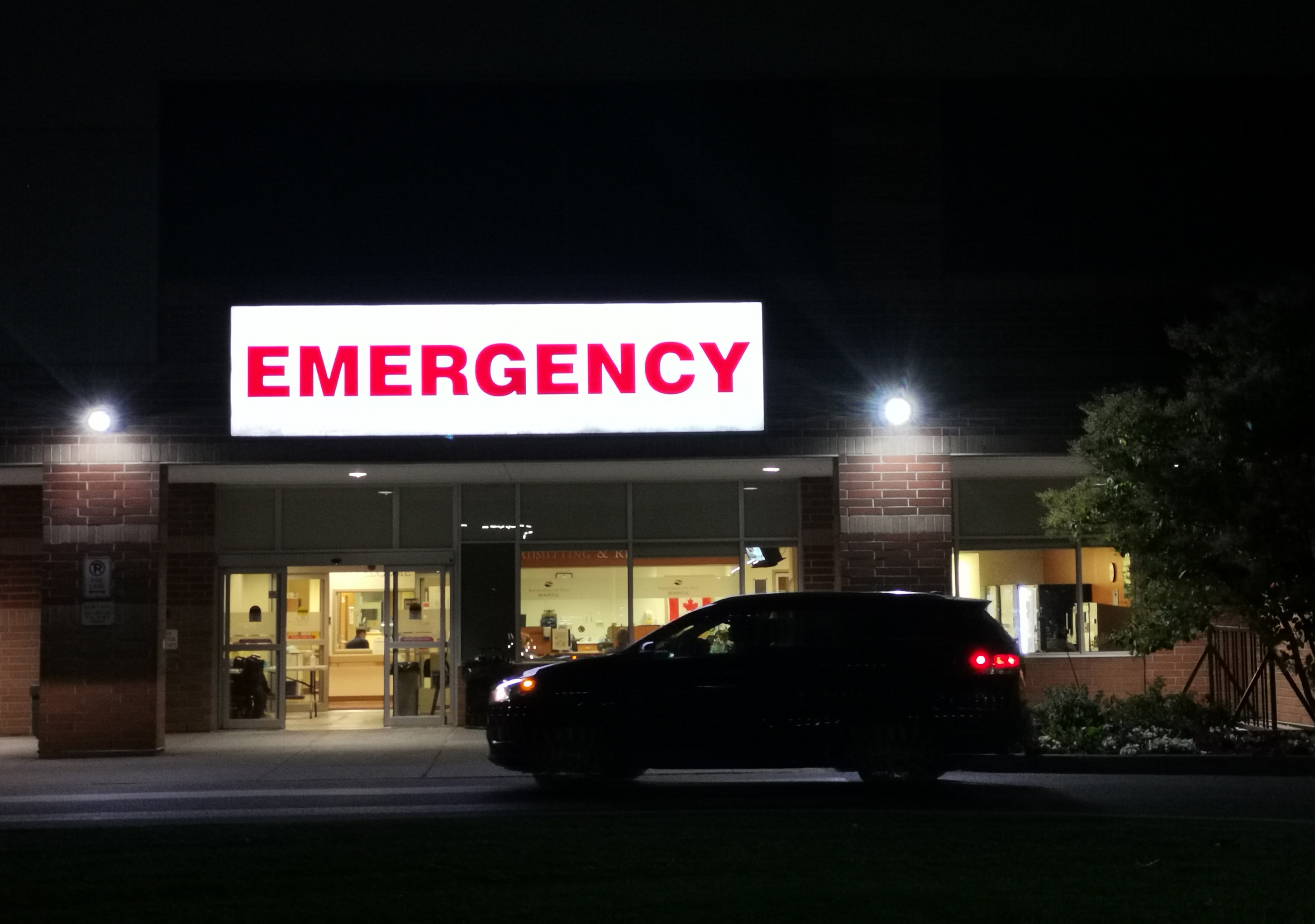 The emergency room entrance is shown at the Northumberland Hills Hospital in Cobourg, Ontario on Tuesday Sept. 21, 2021. THE CANADIAN PRESS/Doug Ives