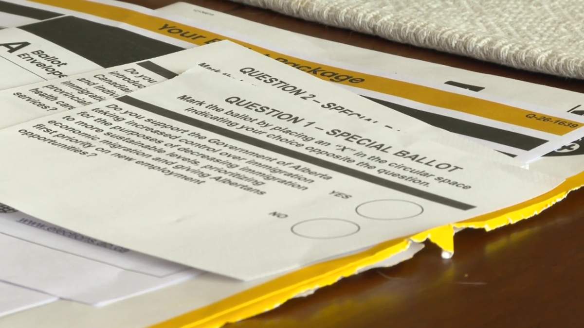 Elections Alberta mail-in ballots for the Alberta referendum on Thursday, September 3, 2026.
