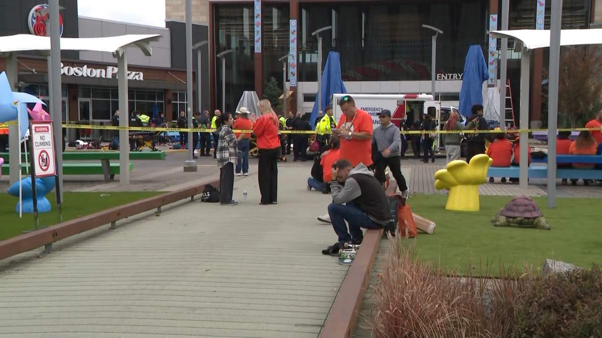 4 pedestrians struck at Tsawwassen Mills Mall in B.C., people told to avoid the area