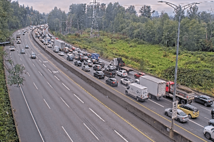 Serious crash on Highway 1 in Burnaby causes huge traffic delays