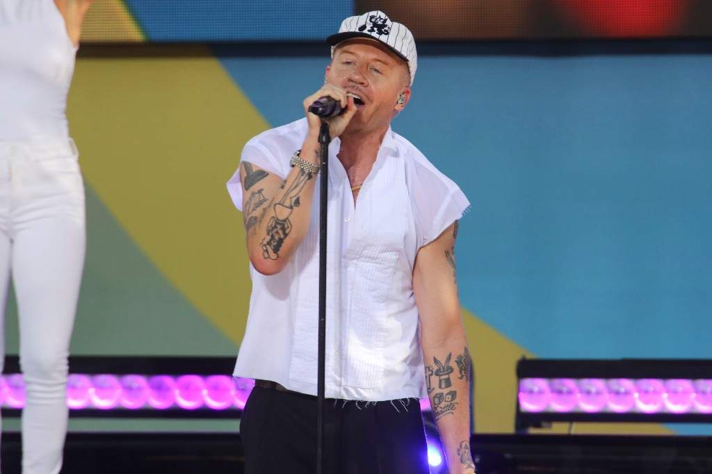 Recording artist Macklemore performs on ABC's 'Good Morning America' Summer Concert Series at Rumsey Playfield/SummerStage in Central Park on Friday, July 22, 2022, in New York.