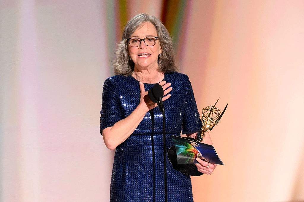 Sally Field accepts the award for Outstanding Lead Actress in a Limited or Anthology Series or Movie for 'Remarkably Bright Creatures' onstage during the 78th Primetime Emmy Awards at the Peacock Theatre at LA Live in Los Angeles on September 14, 2026.