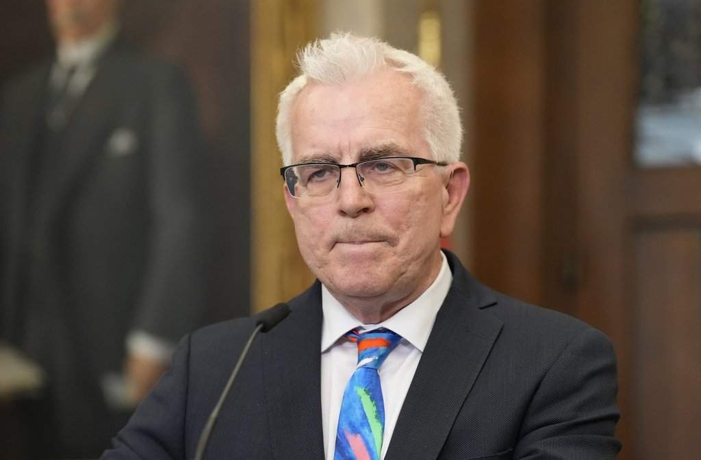 Medical Assistance in Dying committee joint-chair Marcus Powlowski speaks with reporters in the Foyer of the House of Commons on Parliament Hill in Ottawa, Wednesday, June 17, 2026. THE CANADIAN PRESS/Adrian Wyld.