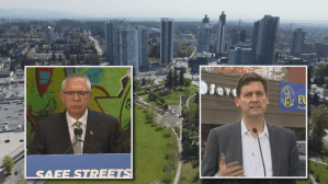 BC NDP leader David Eby and BC Conservative leader Lorne Doerkson.