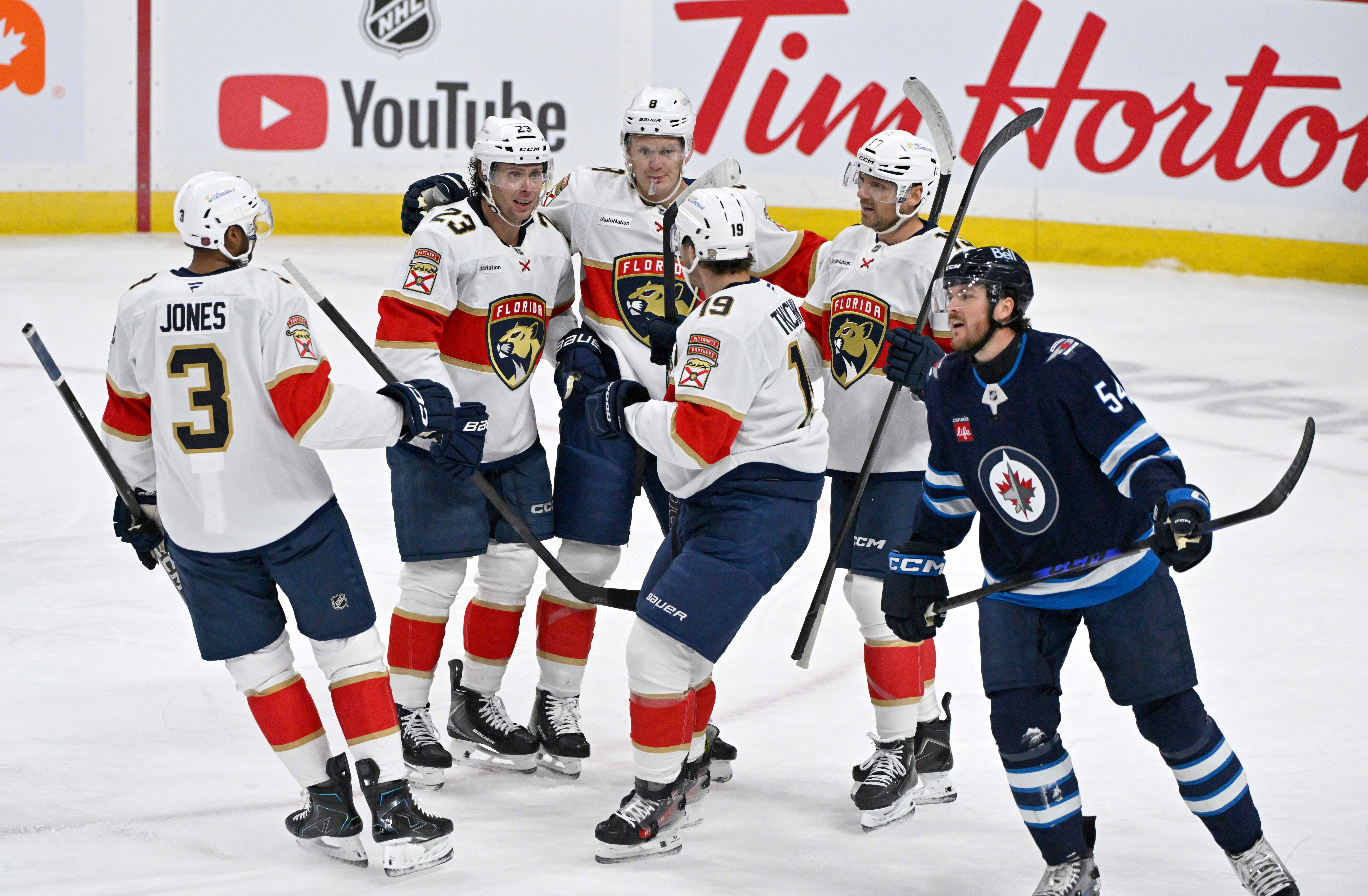 Panthers power past Winnipeg Jets as losing streak extends to six games