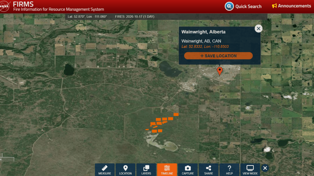 Fire burned for hours before CFB Wainwright tragedy: satellite data